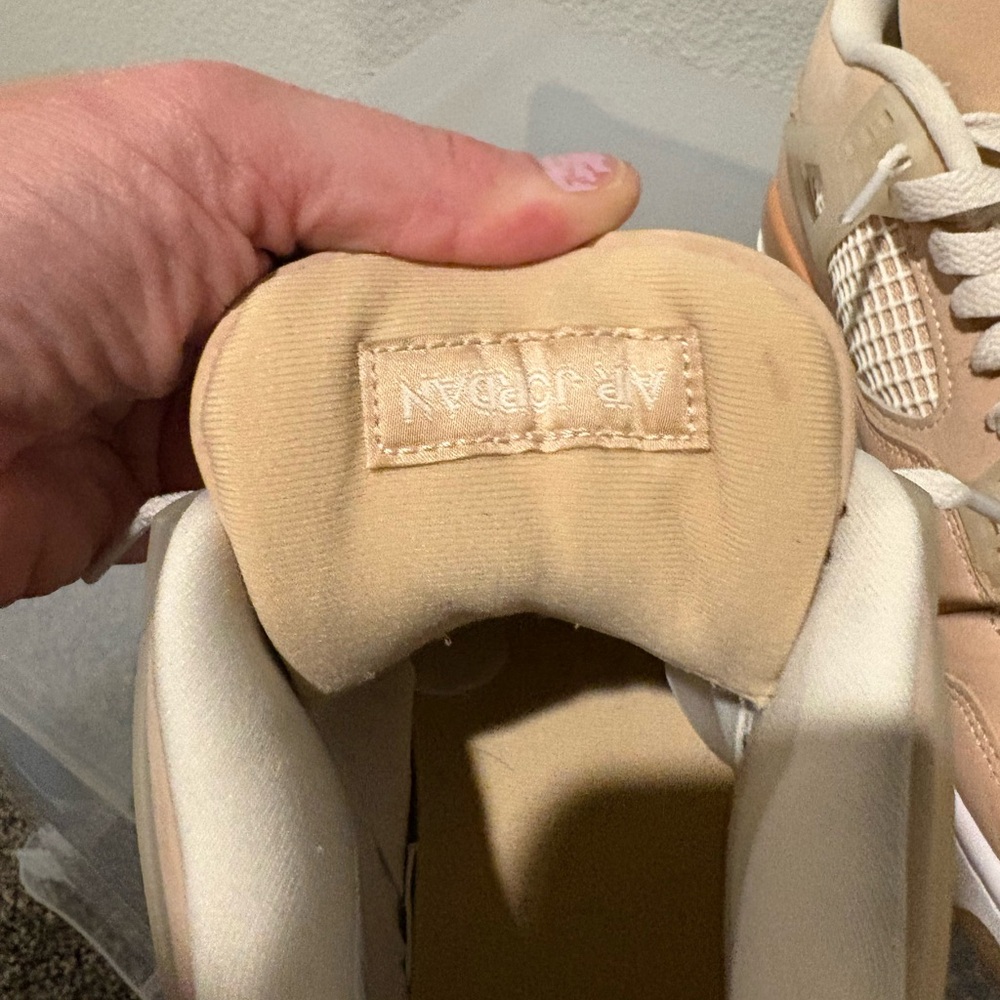 Jordan Women's Sneakers in Tan and White - Picture 5 of 12